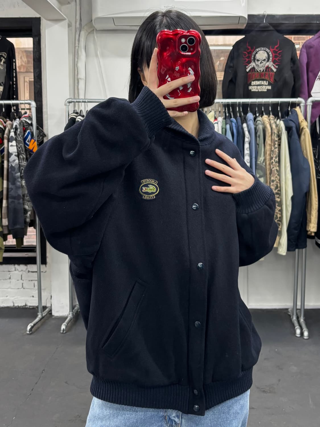 90s 라코스테 울 바시티 자켓 상품이미지3