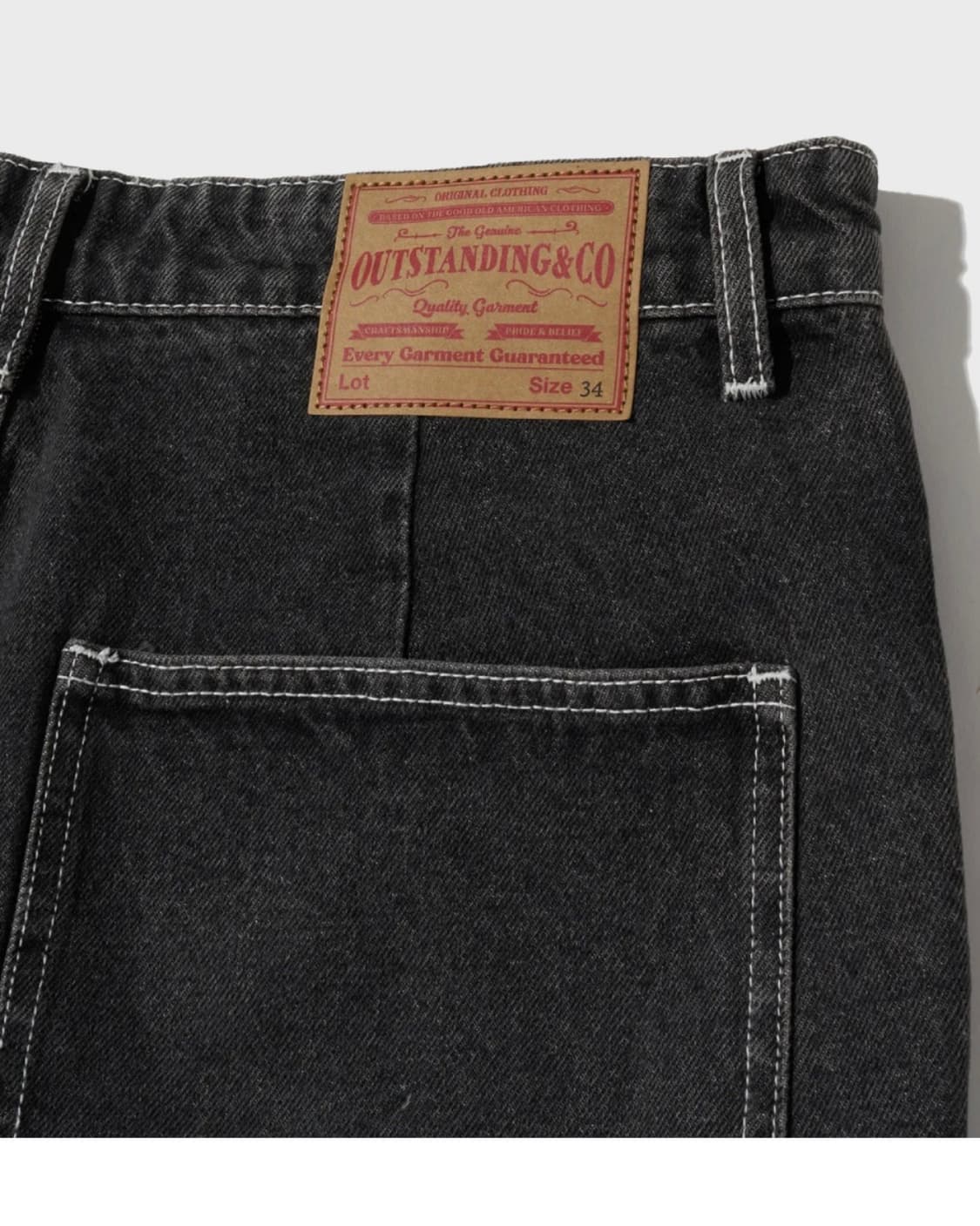 아웃스탠딩 루즈핏 카펜터팬츠 블랙데님 L LOOSE FIT CARPENT 상품이미지9