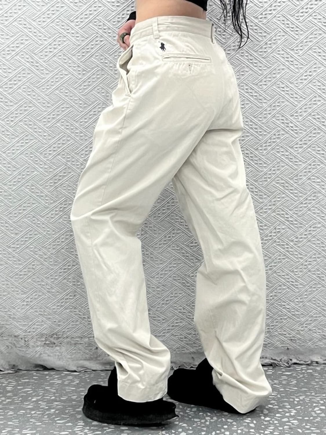 폴로 랄프로렌 빈티지 캐주얼 크림화이트 치노팬츠 32인치 C08074 상품이미지1