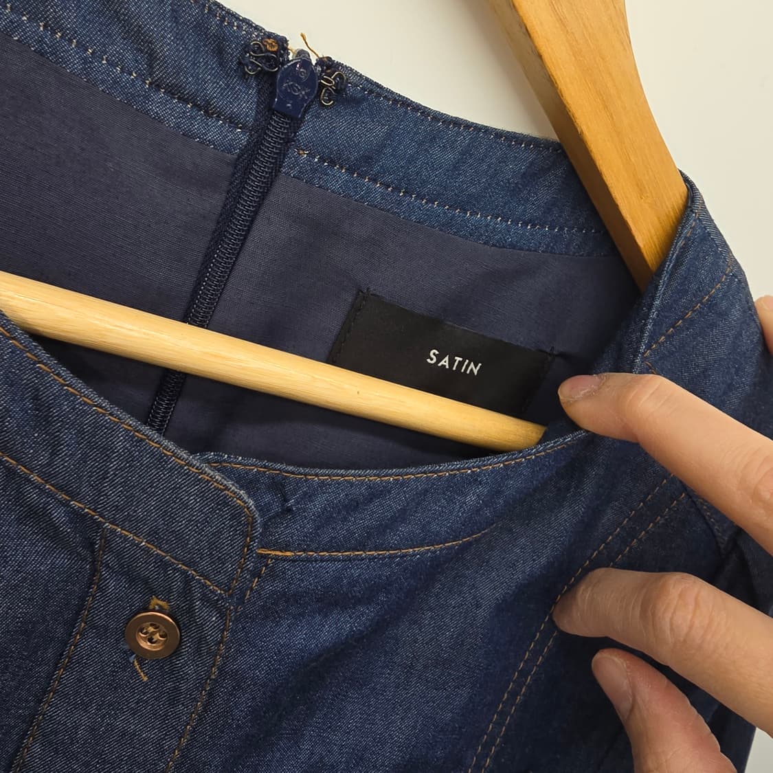 SATIN 데님 미니 원피스 S 상품이미지2