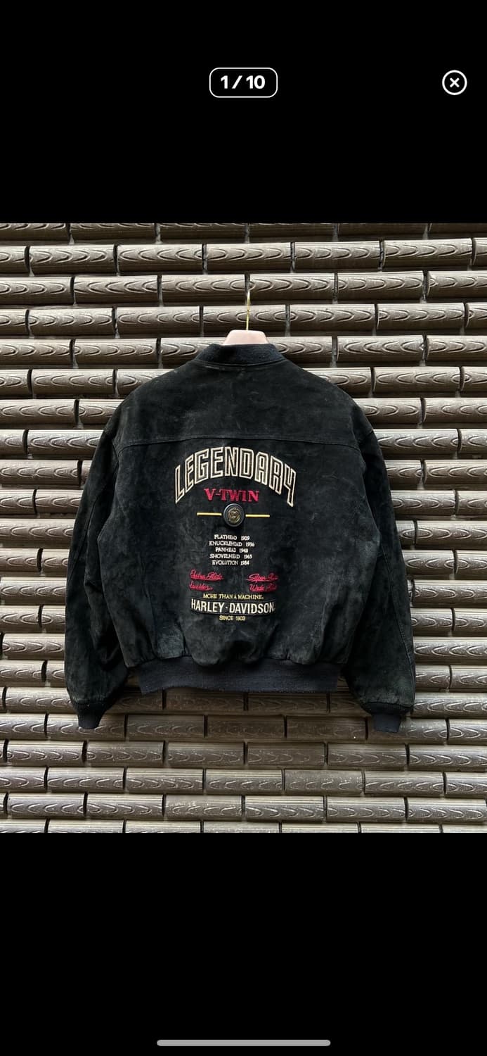 90s 할리데이비슨 스웨이드 가죽 라이더자켓  상품이미지1