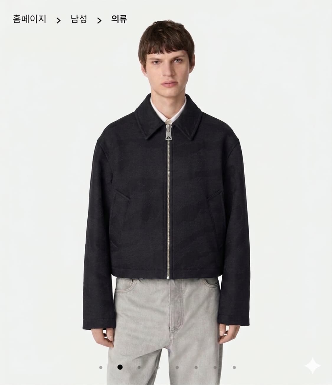 보테가 베네타 자카드 울집업블루종(50) 시착3회 상품이미지4