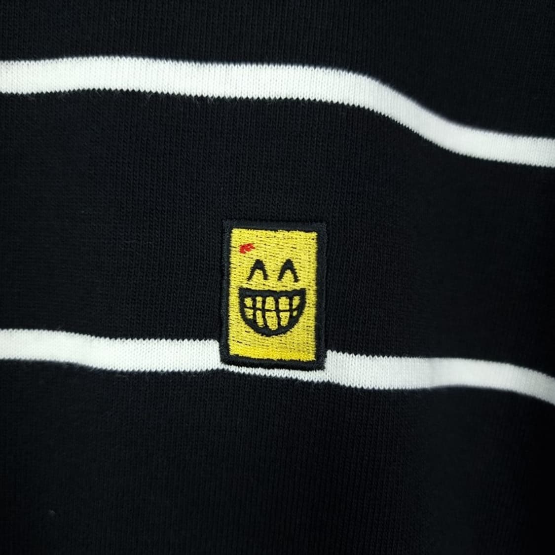 [라이풀] 오버핏 스트라이프 롱슬리브 긴팔티 블랙 M19329 상품이미지6