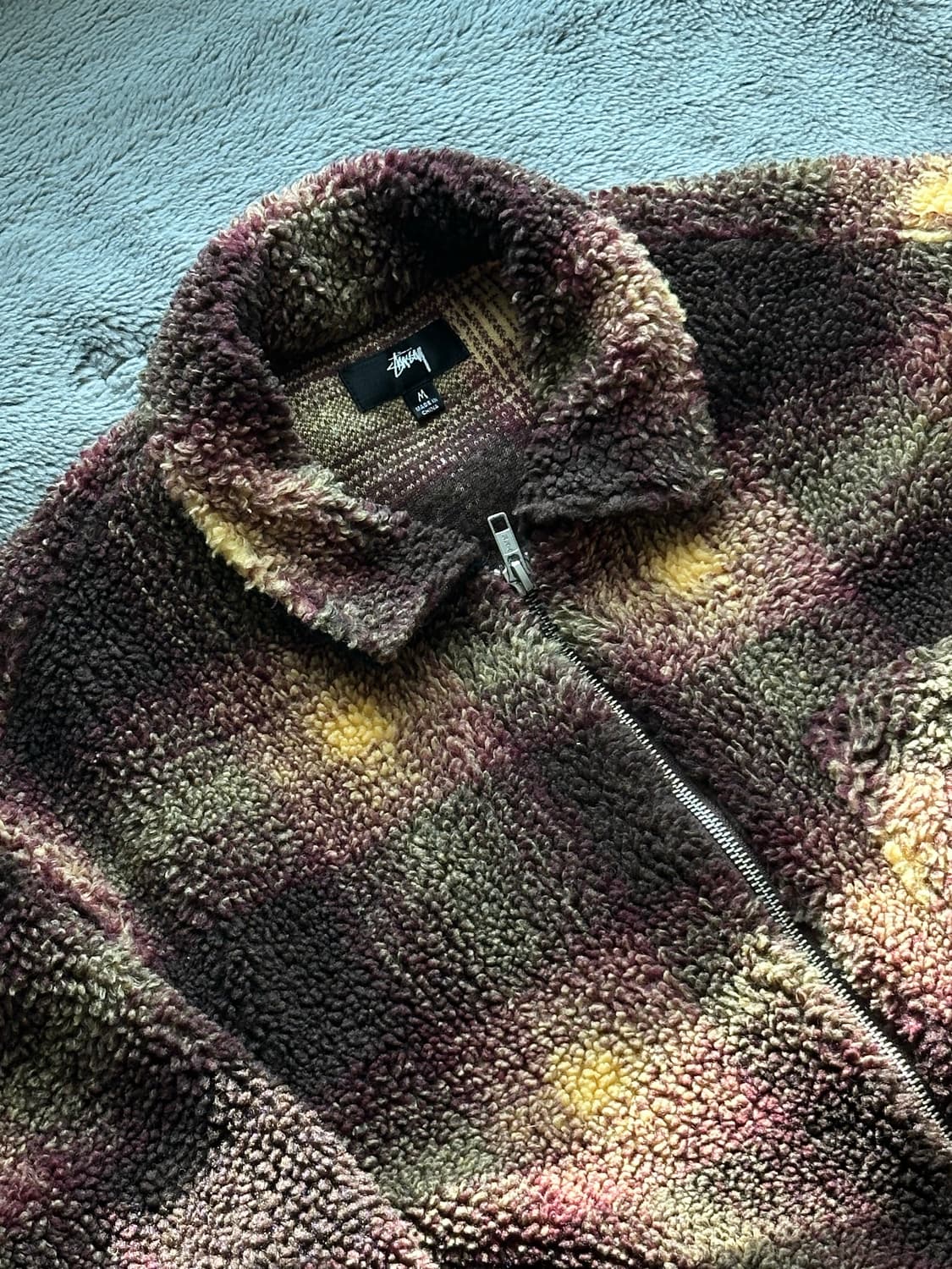 (M) stussy 스투시 쉐르파 집업 자켓 플리스 후리스 상품이미지1