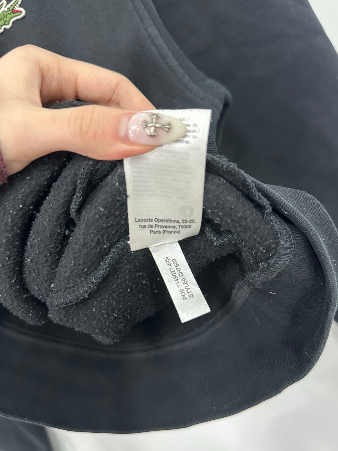 라코스테 블랙 후드집업 상품이미지4