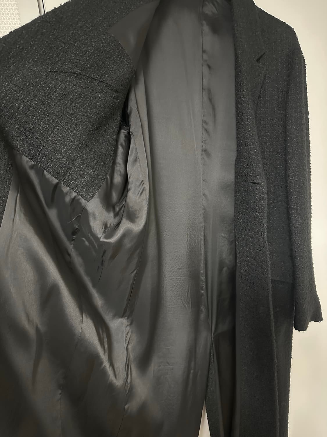 유스 20fw 트위드 체스터필드 코트 (블랙) L사이즈 판매 상품이미지8