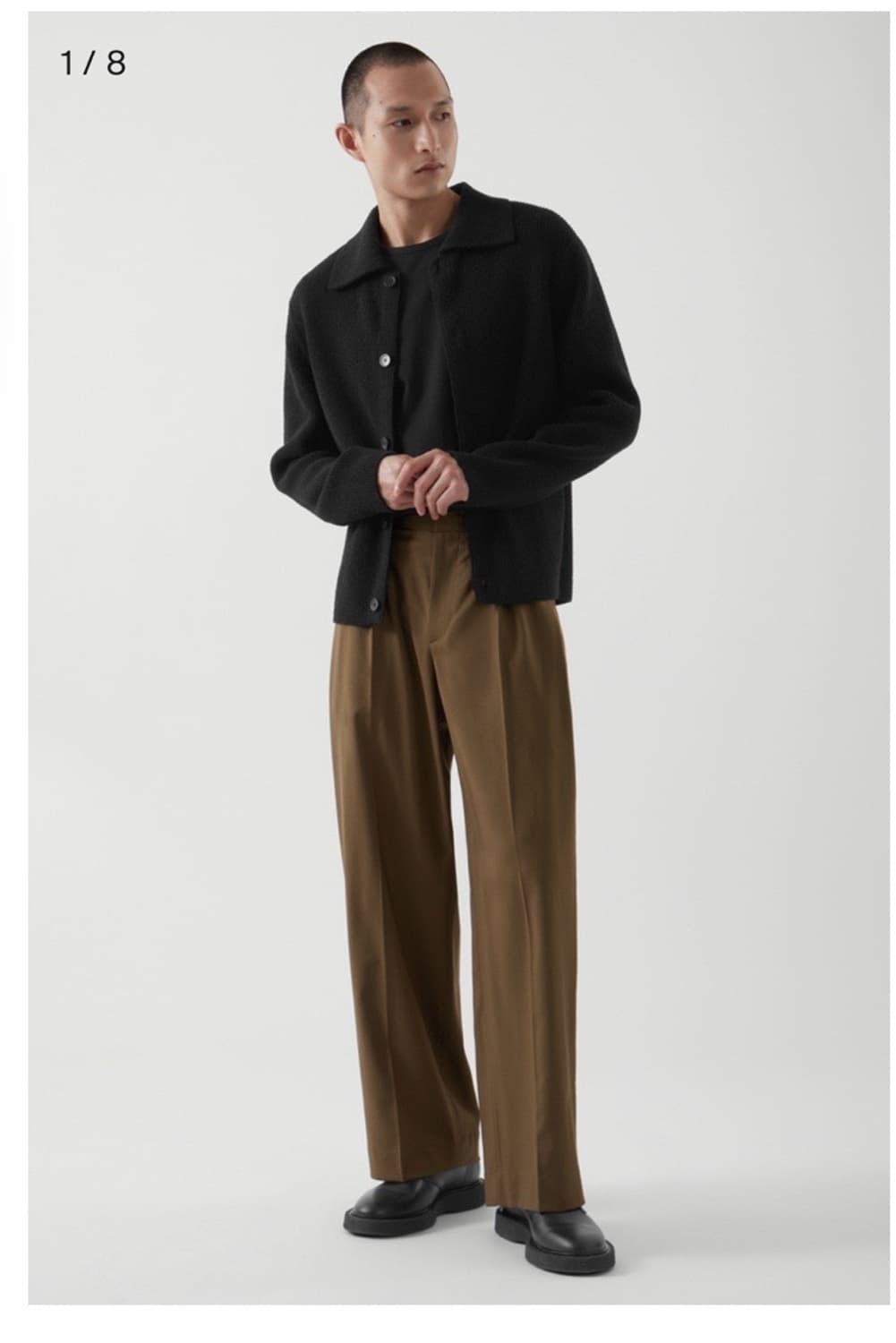 코스cos 부클레 니트 가디건 남성 m 상품이미지2