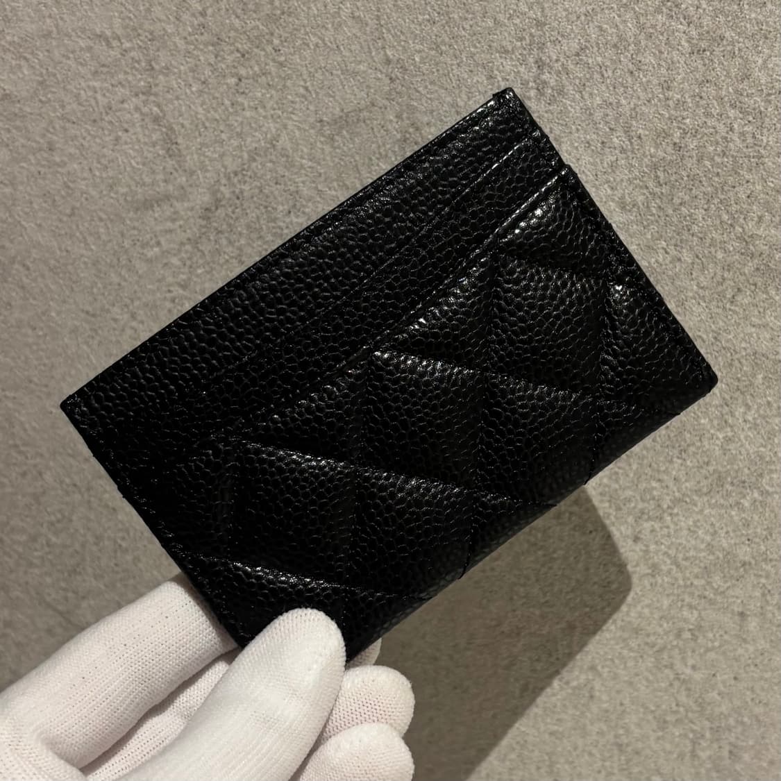 S OS사이즈 샤넬 클래식 캐비어 카드지갑 블랙 (내장칩) 상품이미지2