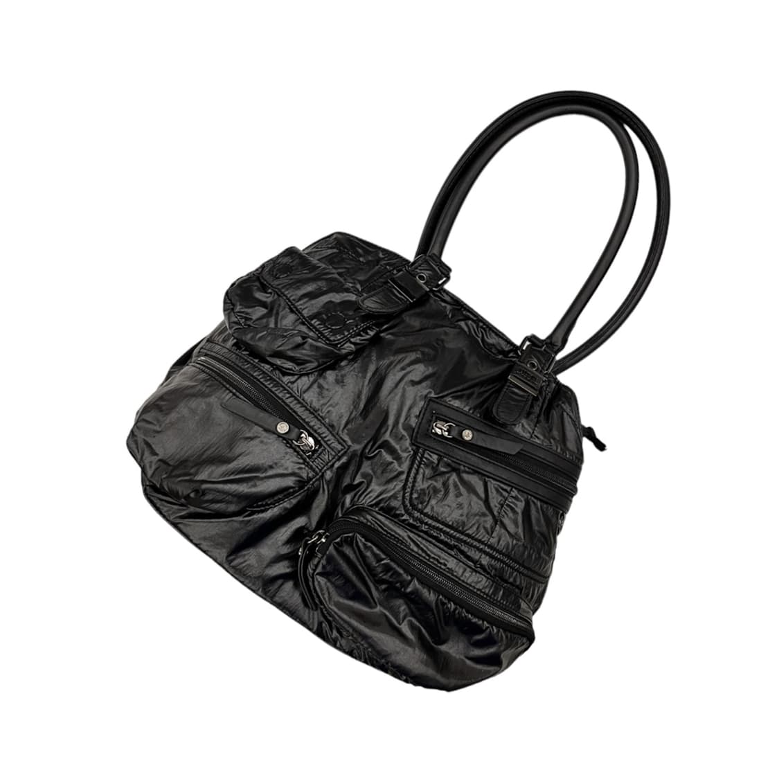 디젤 멀티포켓 글로시 숄더백 블랙 상품이미지1