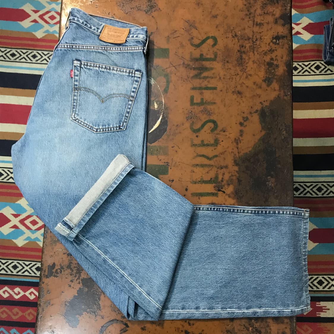 90s 리바이스 504 중청 데님 팬츠 허리 33 사이즈 상품이미지2