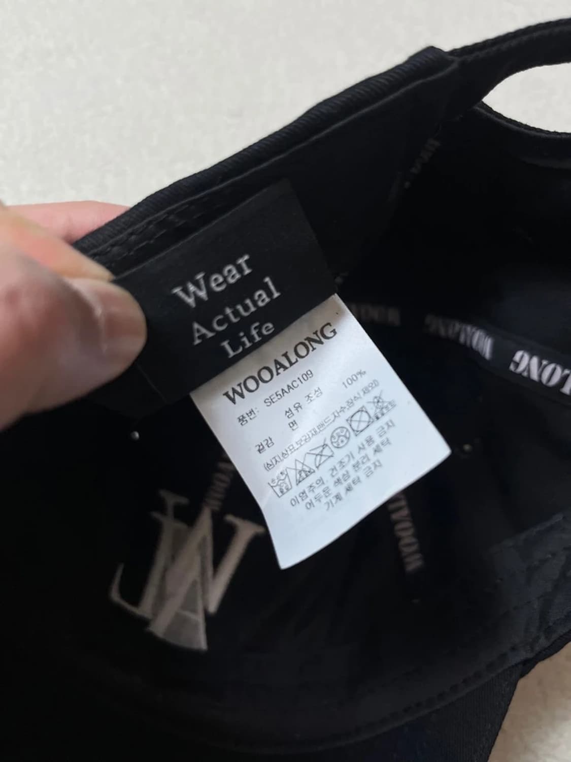 우알롱 시그니처 블랙 볼캡 Q1214 상품이미지7