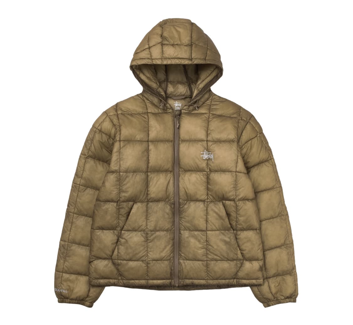 [XL] 스투시 미드웨이트 후드 푸퍼 카키 상품이미지1