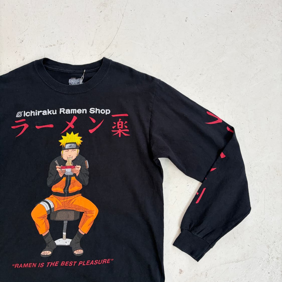 나루토 이치라쿠 라멘 오피셜 빈티지 롱슬리브 M 상품이미지2
