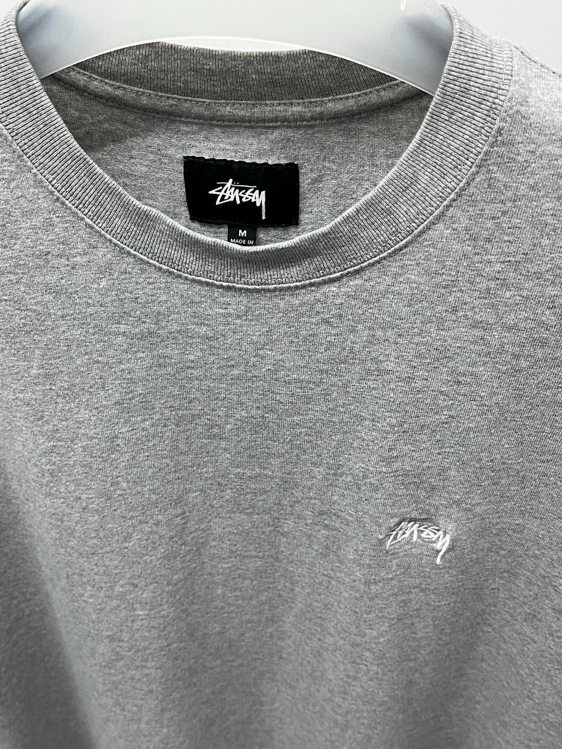 스투시 stussy stock logo 티셔츠 grey heather M 상품이미지5