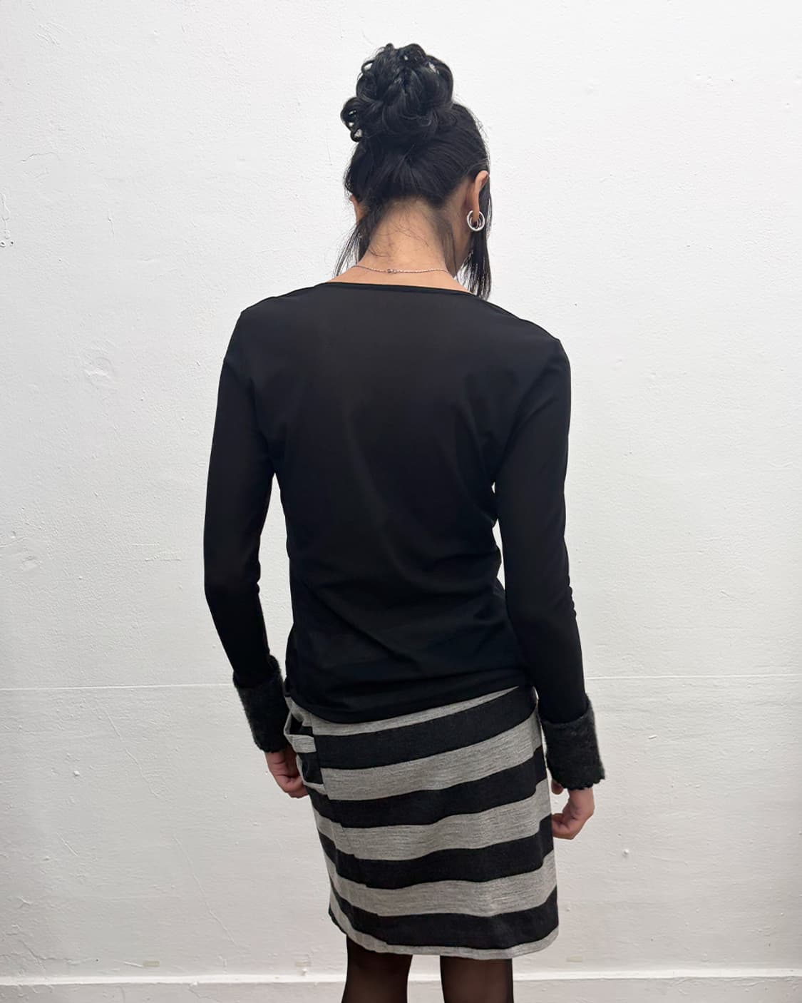 리츠코 시라하마 니트-커프스 시어 탑 상품이미지2