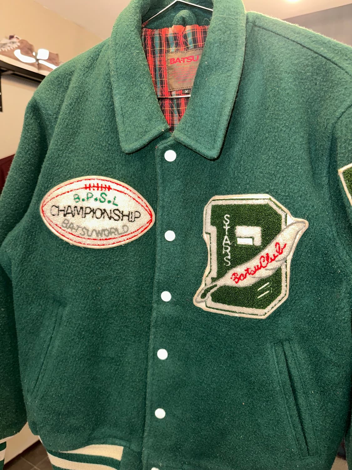 90‘s Ba-Tsu Athlete patch varsity jacket 상품이미지6