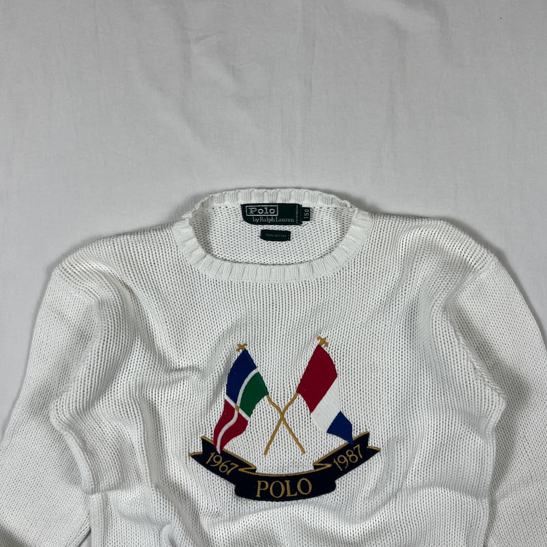 80’s 88년도 폴로랄프로렌 og 크로스플래그 니트 상품이미지2