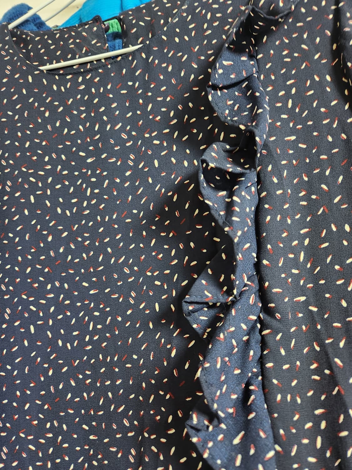 프릴 네이비 잔꽃무늬 원피스 F 상품이미지5