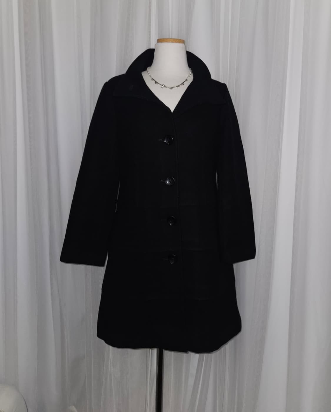 ofuon 빈티지 블랙 코트 니혼진 공겜여주 히메갸루 고딕고스 상품이미지1