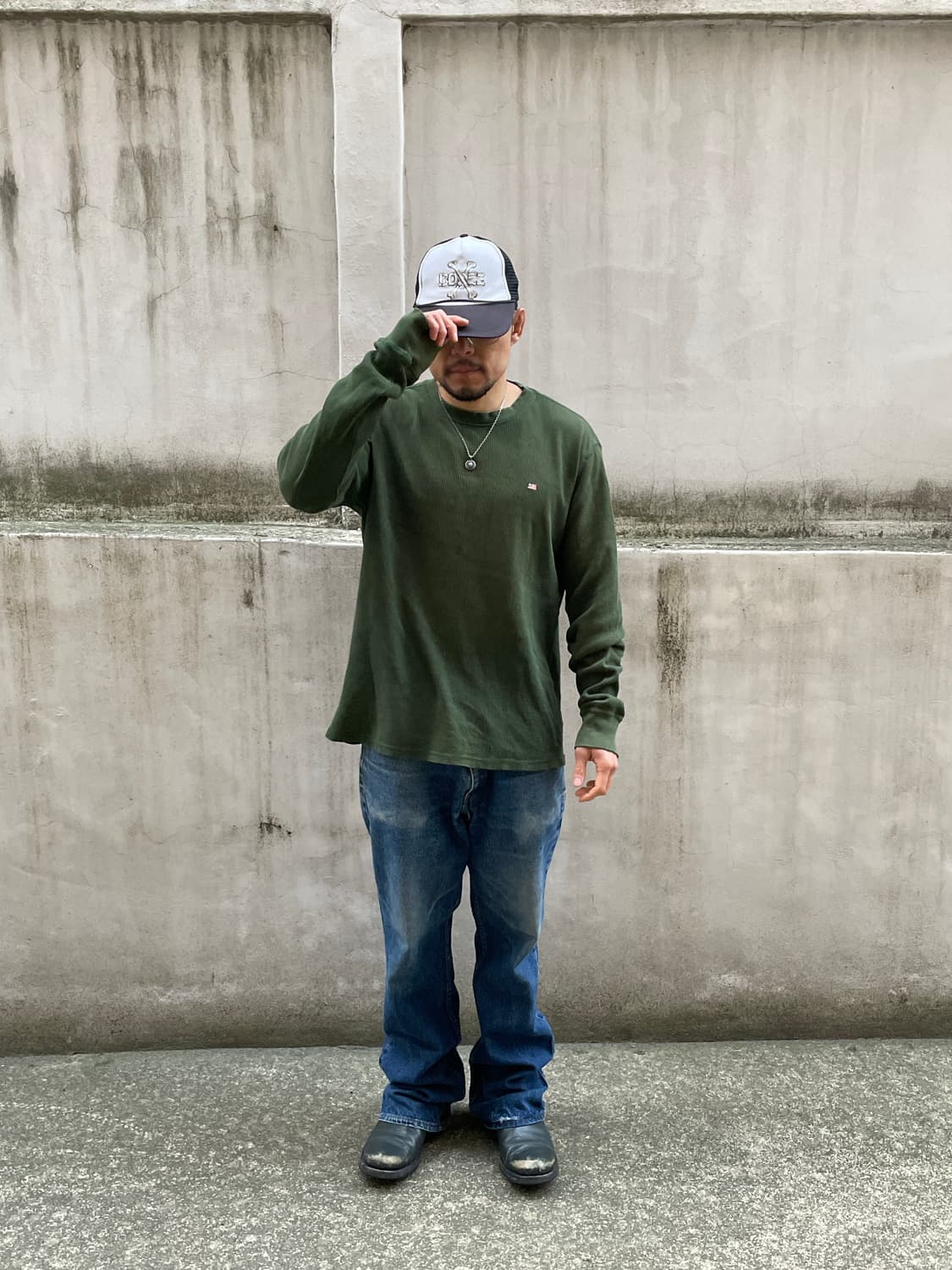 90-00s Polo jeans Distressed Thermal 상품이미지6