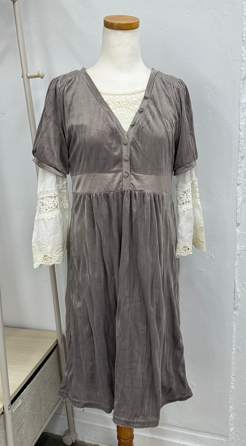 🐈‍⬛쇼콜라 깔 에스닉 코디세트🐈‍⬛ 벨벳 레이스 양산형 로리 캐캐체 상품이미지6