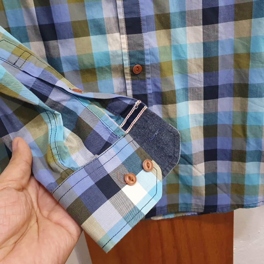 프랑코페라로  긴팔 체크셔츠(95) 상품이미지3