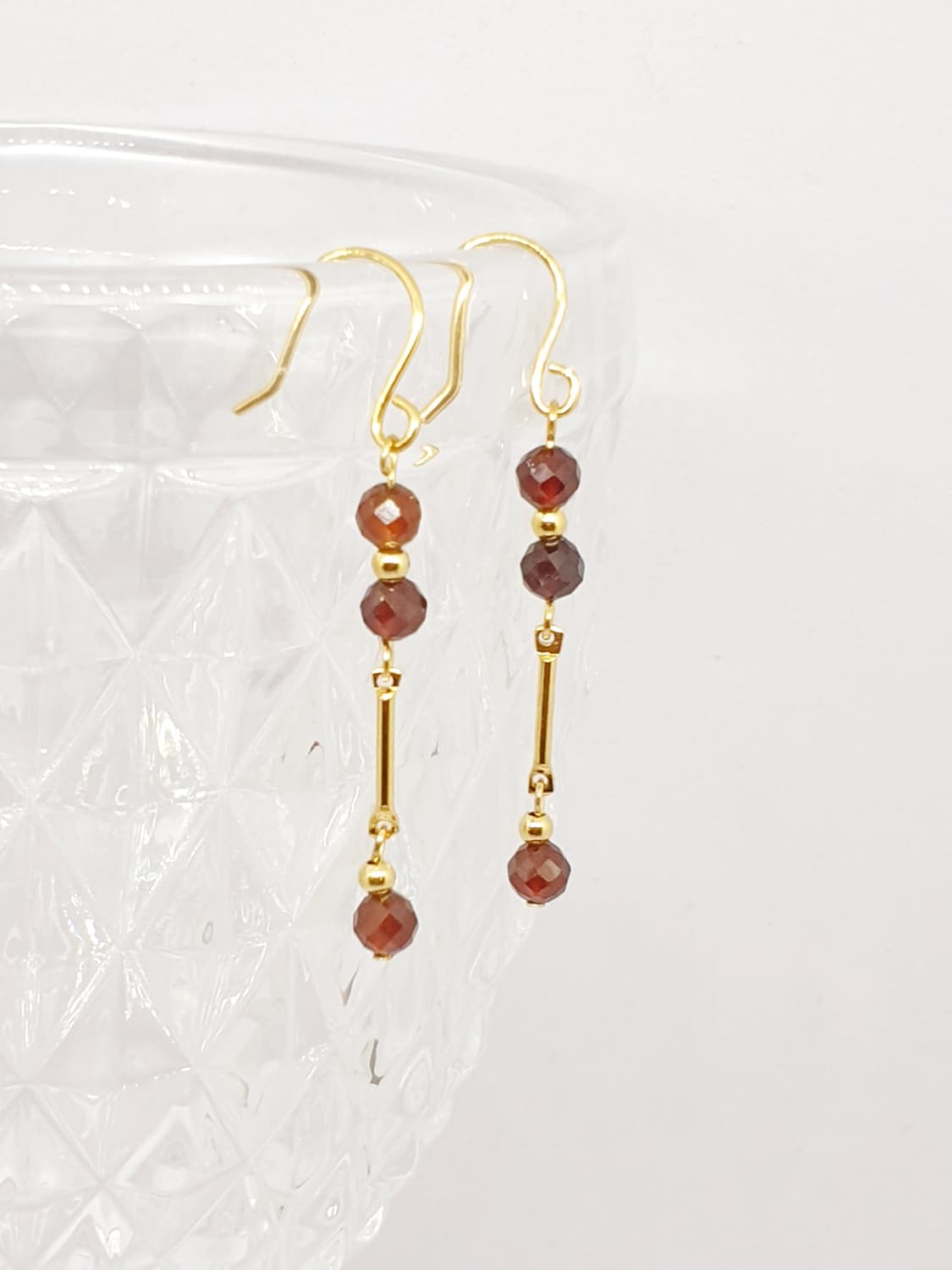 헤소나이트 가넷 귀걸이 상품이미지1