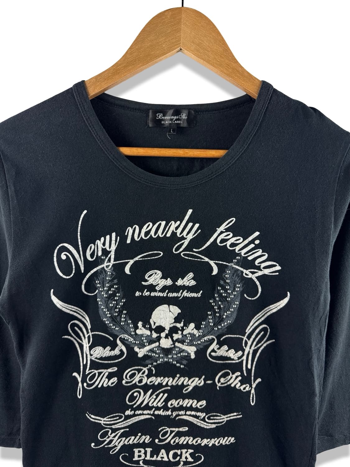 JPN 펑크 베버링스 쇼 스컬 프린팅 롱슬리브1835 상품이미지3