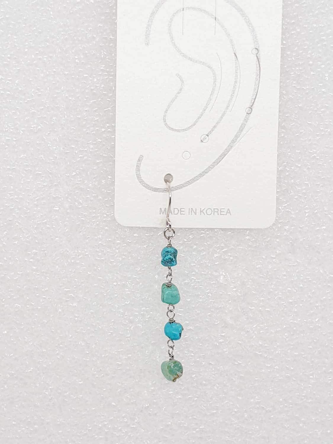 후베이 러프 터키석 귀걸이 상품이미지3