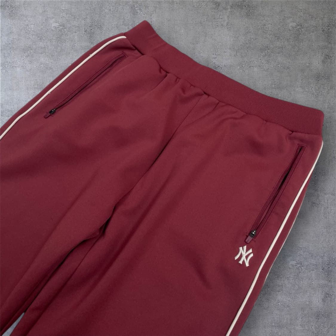 엠엘비 MLB 버건디 사이드 파이핑 트레이닝 조거팬츠 L(82) 상품이미지2