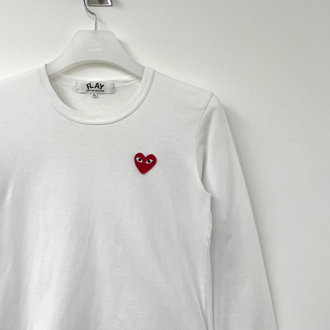 꼼데가르송 플레이 하트와펜 화이트 롱 슬리브 상품이미지4