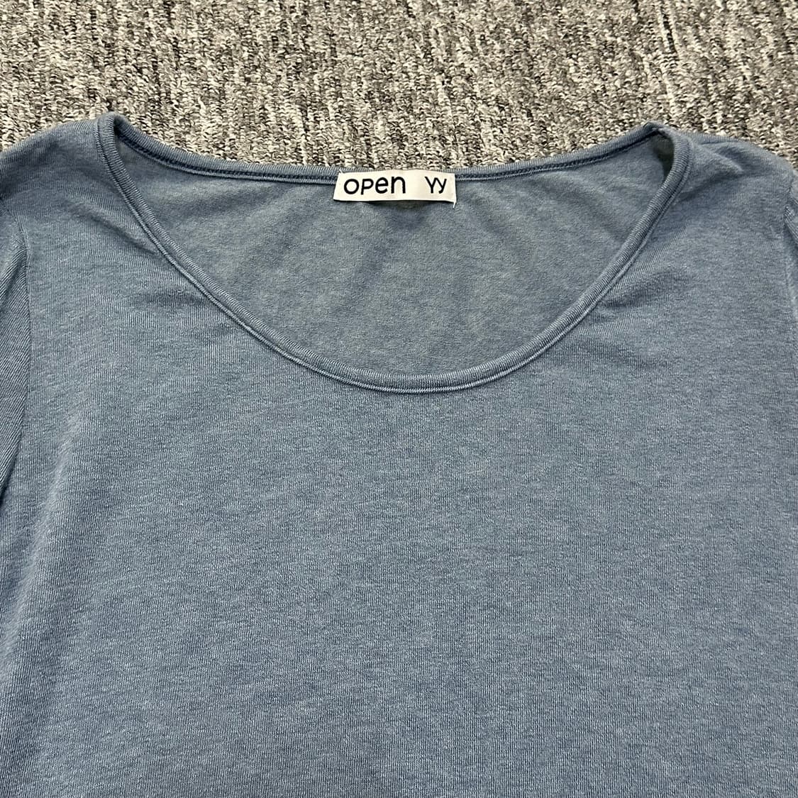 Open yy 오픈와이와이 롱슬리브 긴팔티 블루 상품이미지2