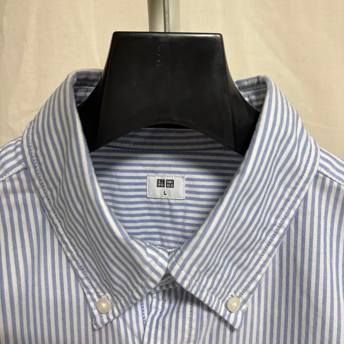 유니클로 옥스포드 스트라이프 셔츠 / 소라, L 상품이미지4