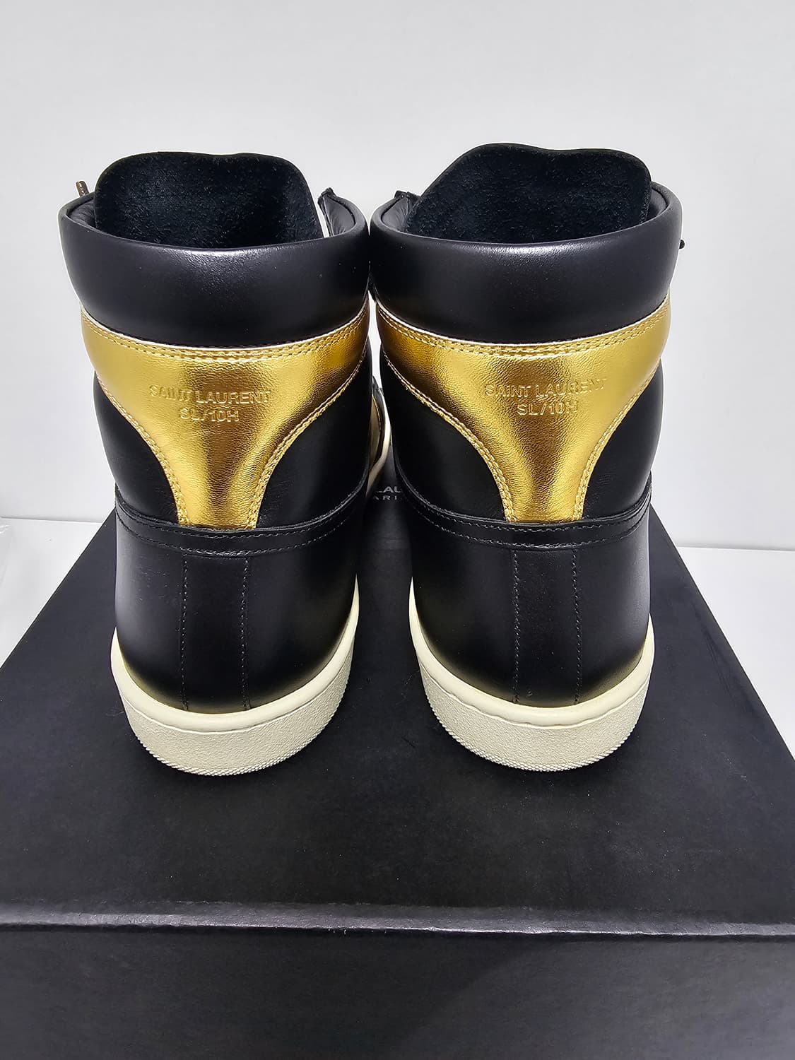 새상품급 생로랑 남성 레더 하이탑(44사이즈) 상품이미지5