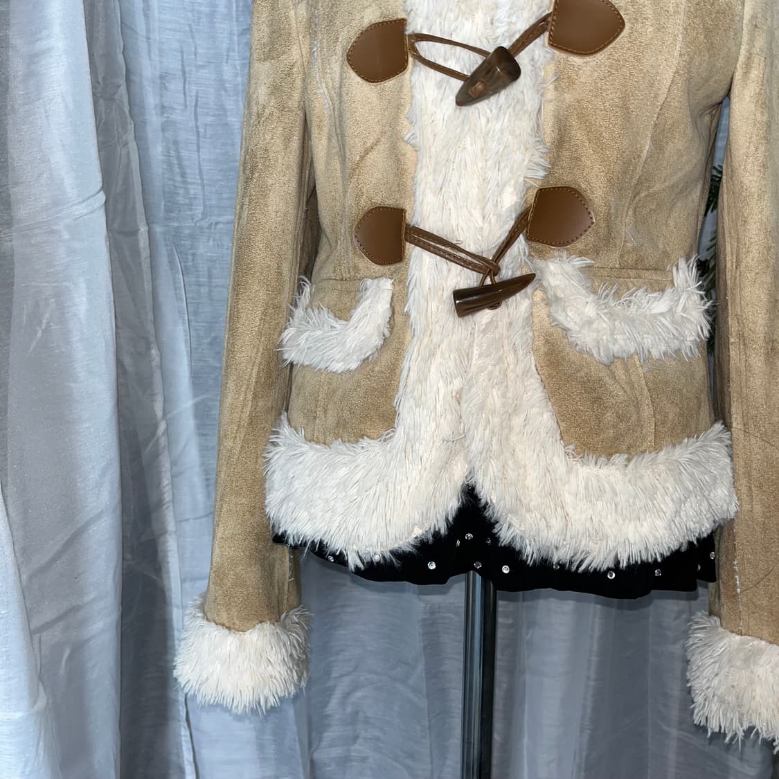 갸루 퍼 스웨이드 떡볶이 코트 상품이미지2