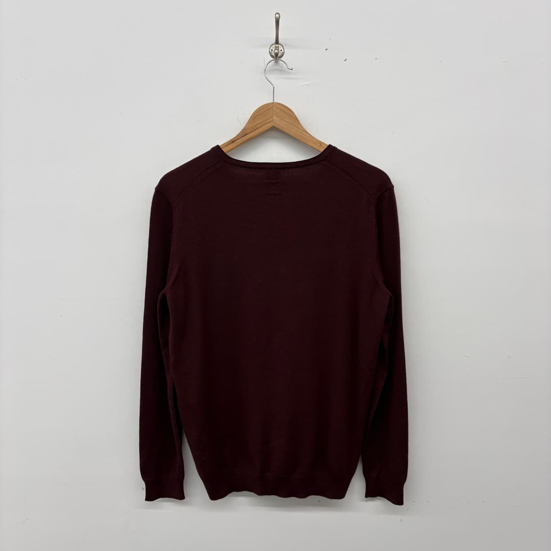 BOSS 버건디 브이넥 슬림핏 니트 남성L 상품이미지4