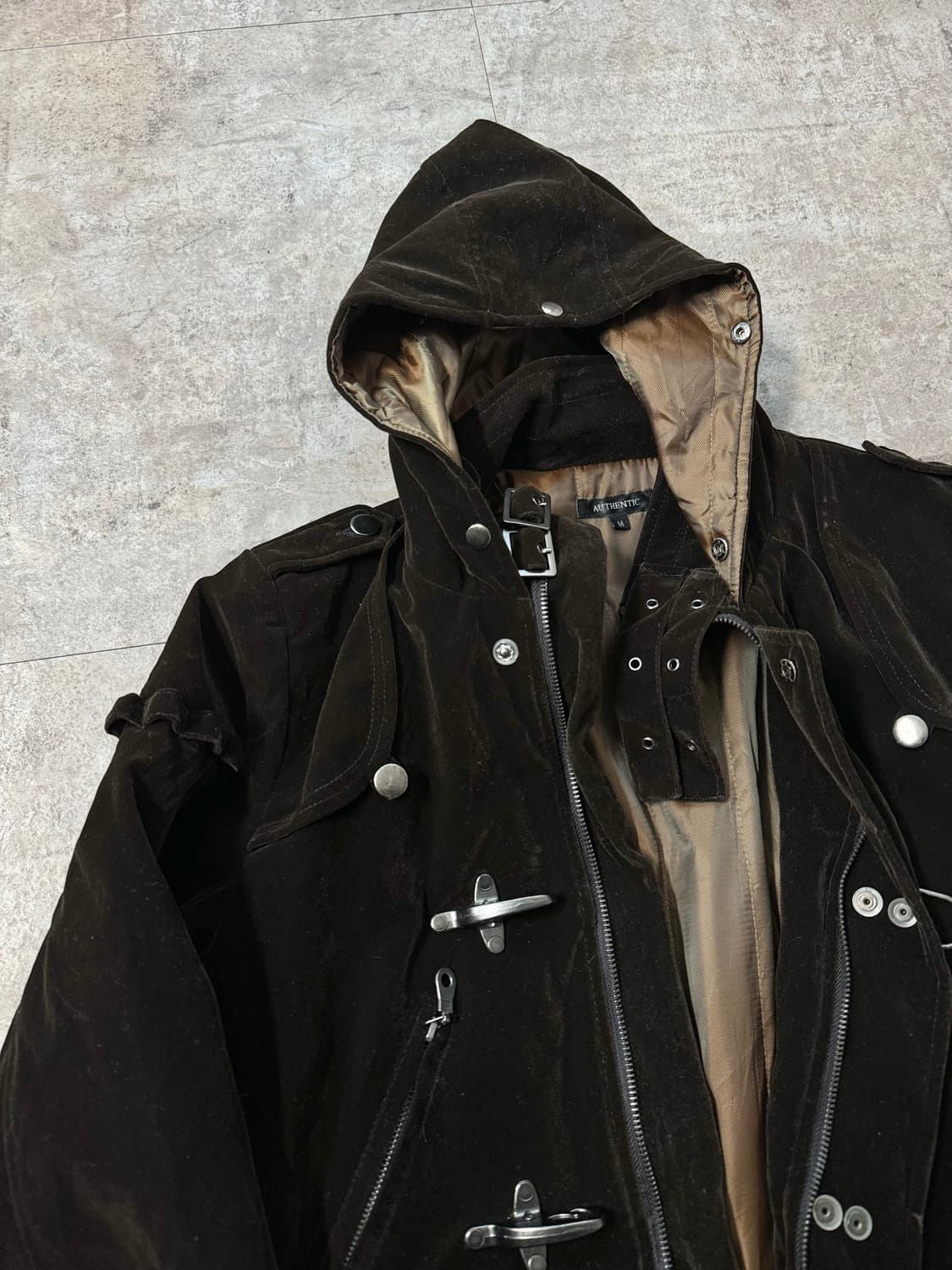 벨벳 파이어맨 후크 후디드 코트 상품이미지2