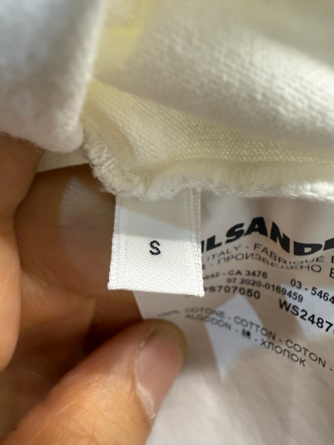 질샌더 정품 로고 반팔 티셔츠 화이트 S 상품이미지6