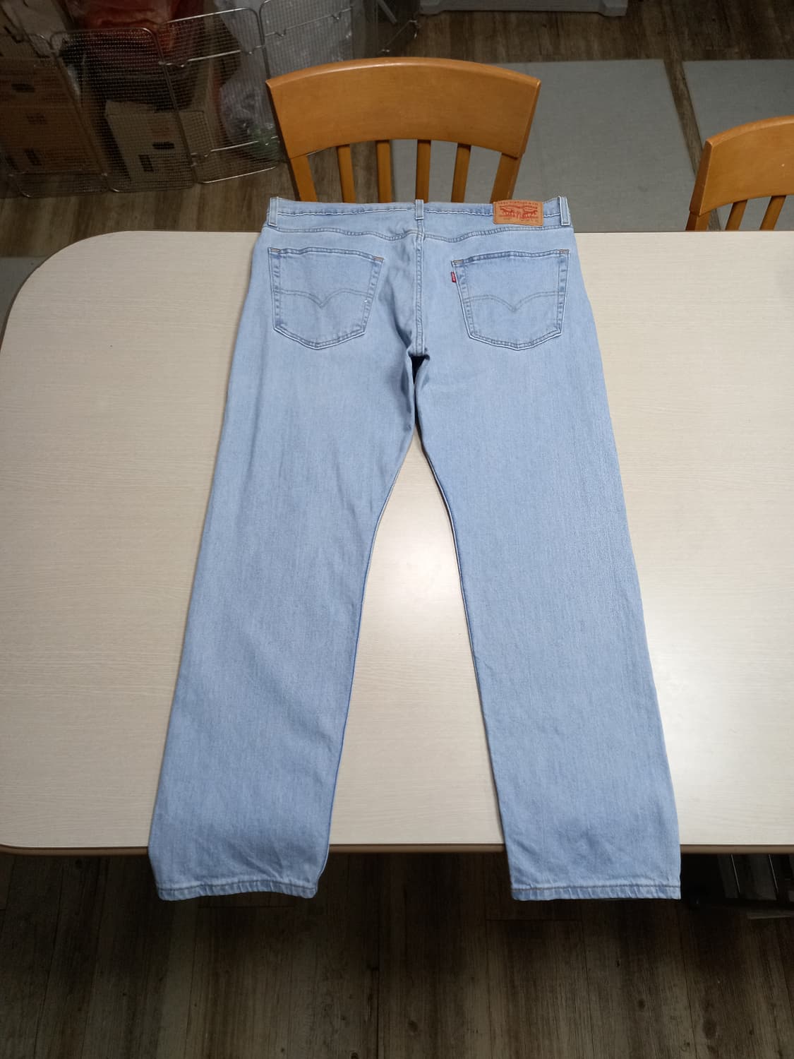 37 리바이스502 워싱 스판 슬림일자진 연청 37-142 상품이미지2