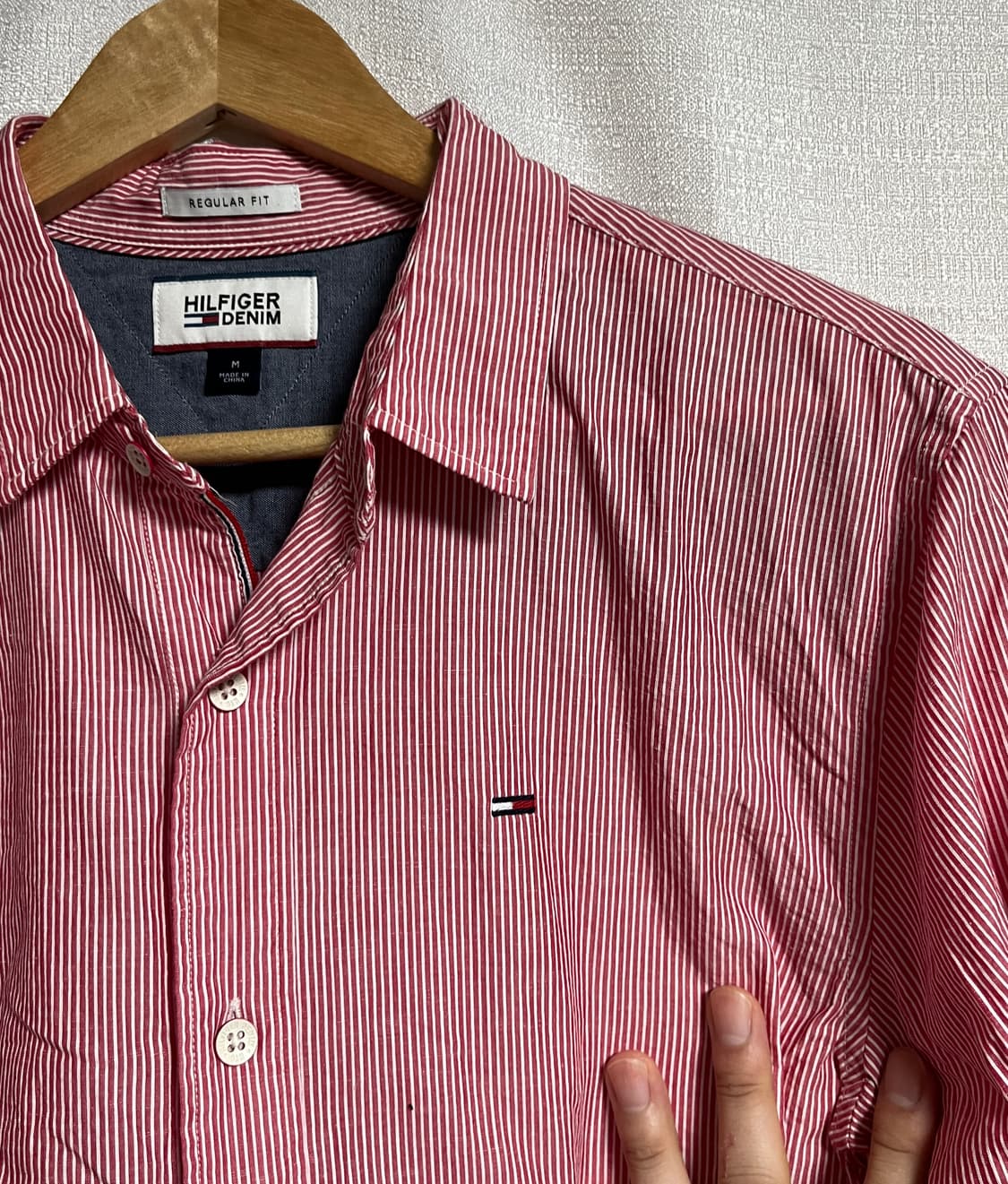 새상품 공용 타미힐피거 스트라이프 셔츠 남방 M 상품이미지4