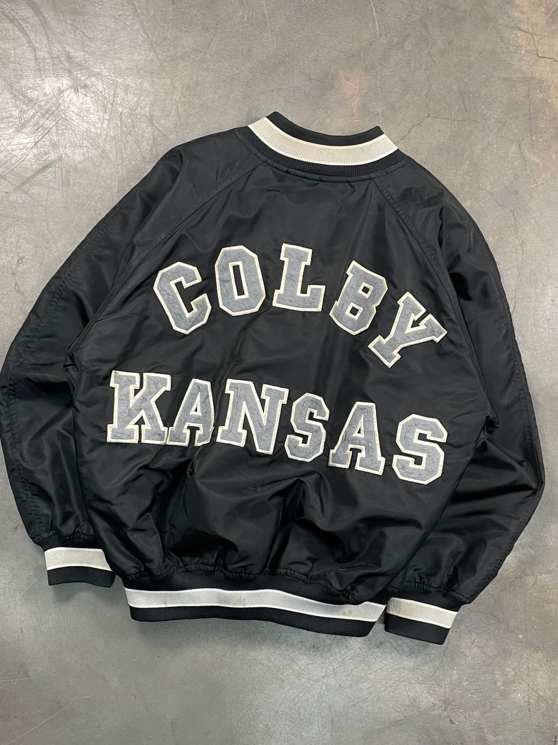 빈티지 스펠아웃 바시티 자켓 상품이미지2