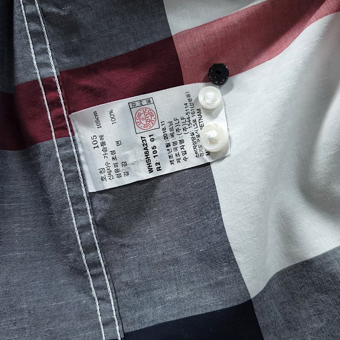 [105] 헤지스 멀티체크 코튼 긴팔셔츠 상품이미지9