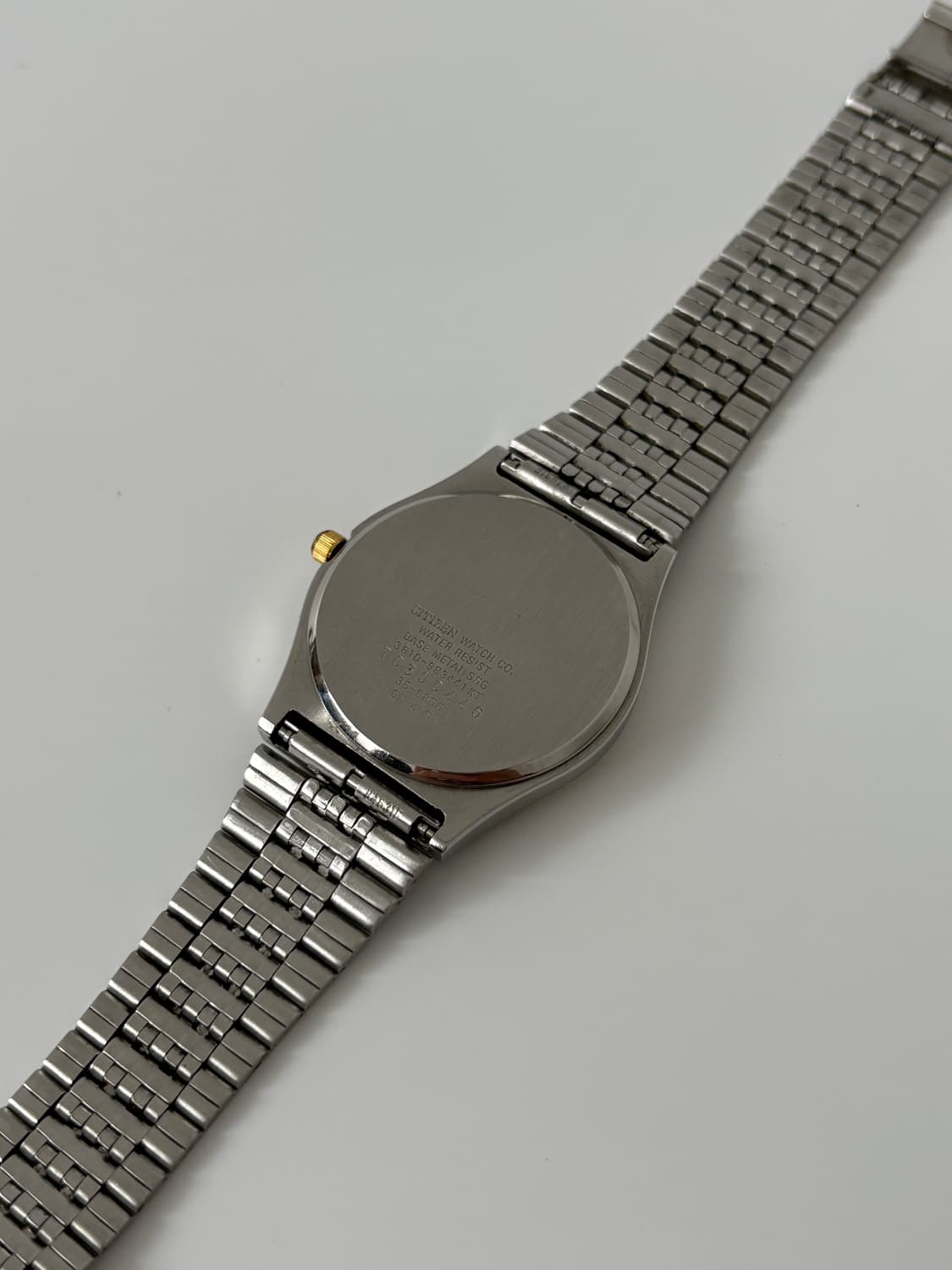 80s CQ gold dial silver quartz 상품이미지8