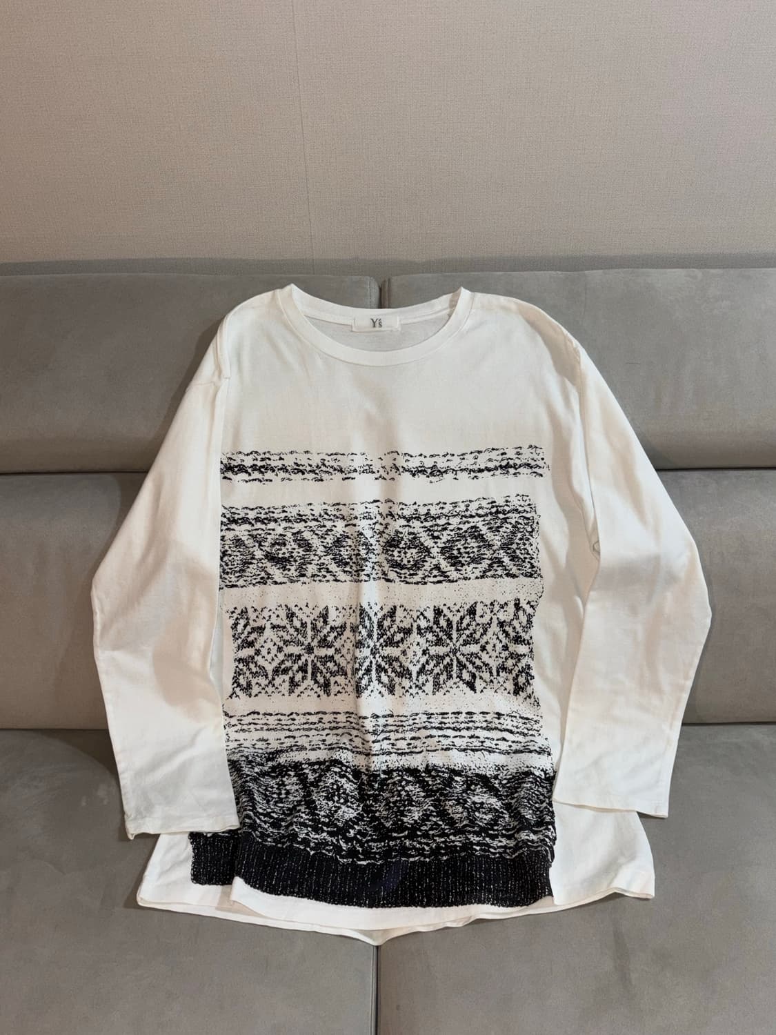 Y’s by Yohji Yamamoto Print Long Sleeve 상품이미지2
