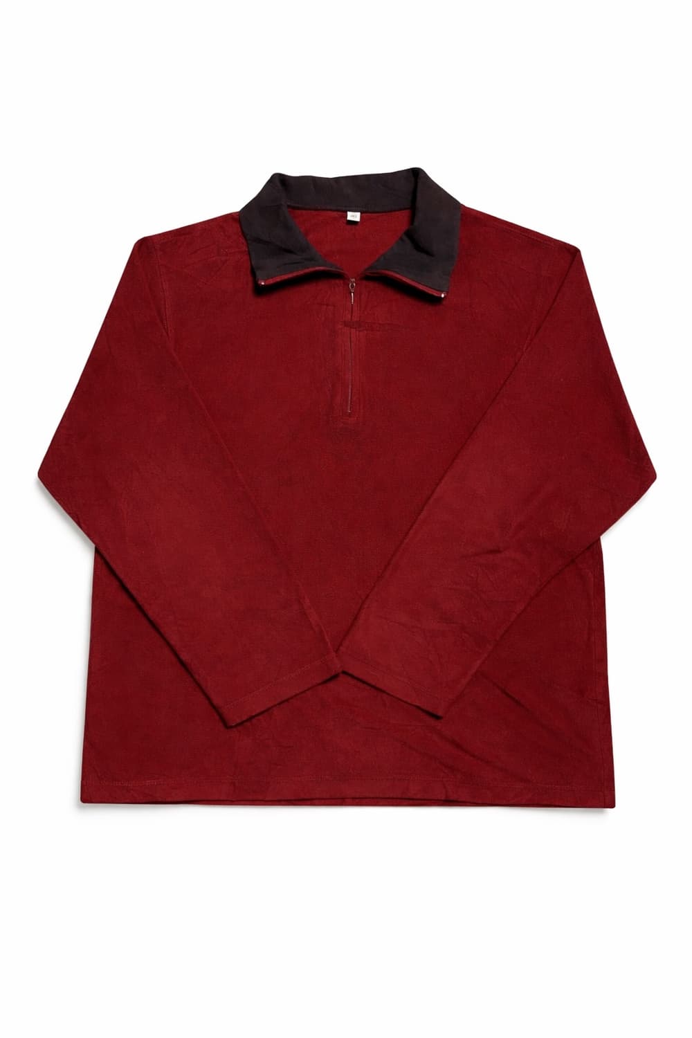 JPN 00s 일본 빈티지 y2k 레트로 유니클로 버건디 하프집업 플리스 상품이미지1