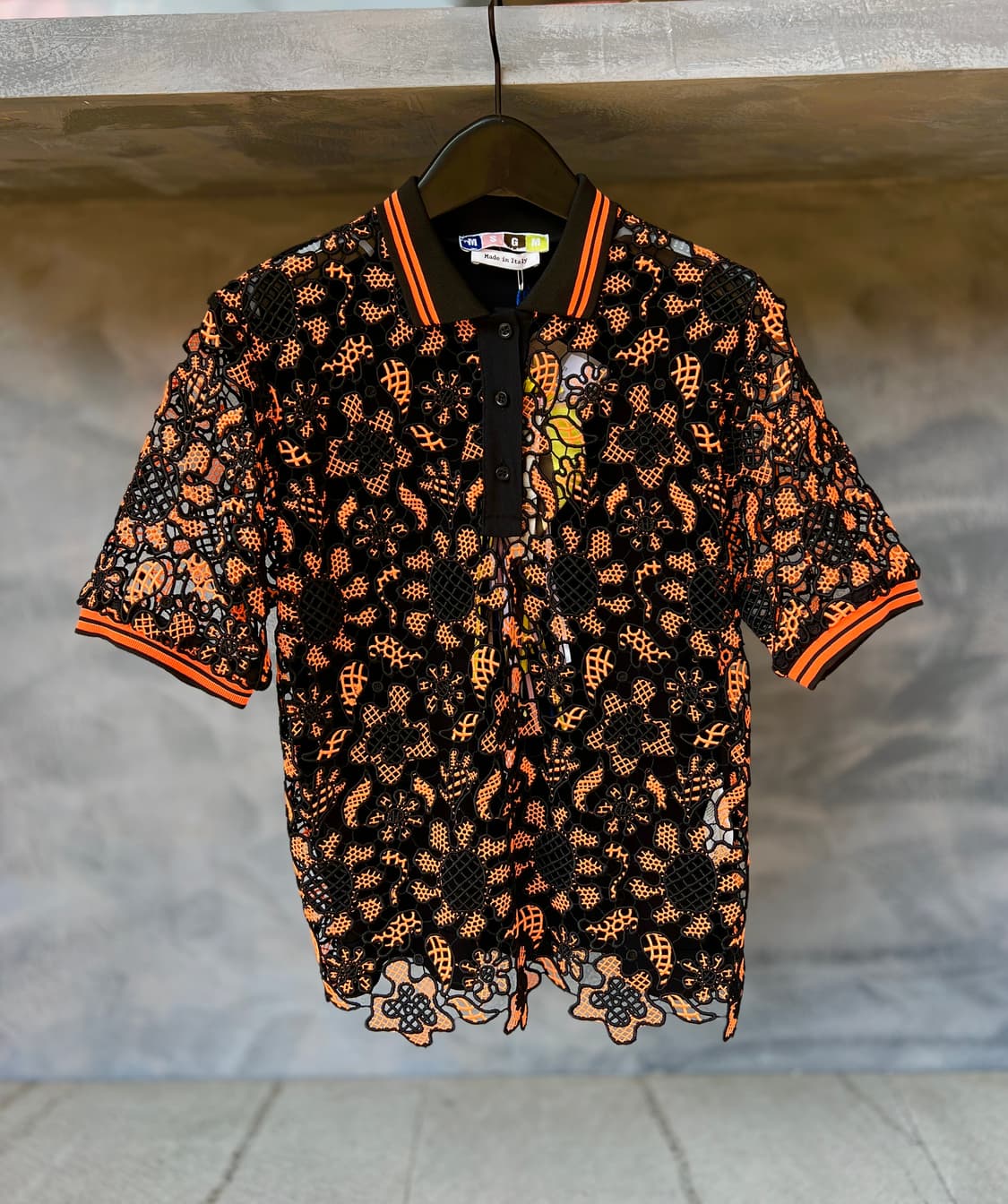 새상품 MSGM 레이스 반팔 티셔츠 블랙 38(55사이즈) 상품이미지8