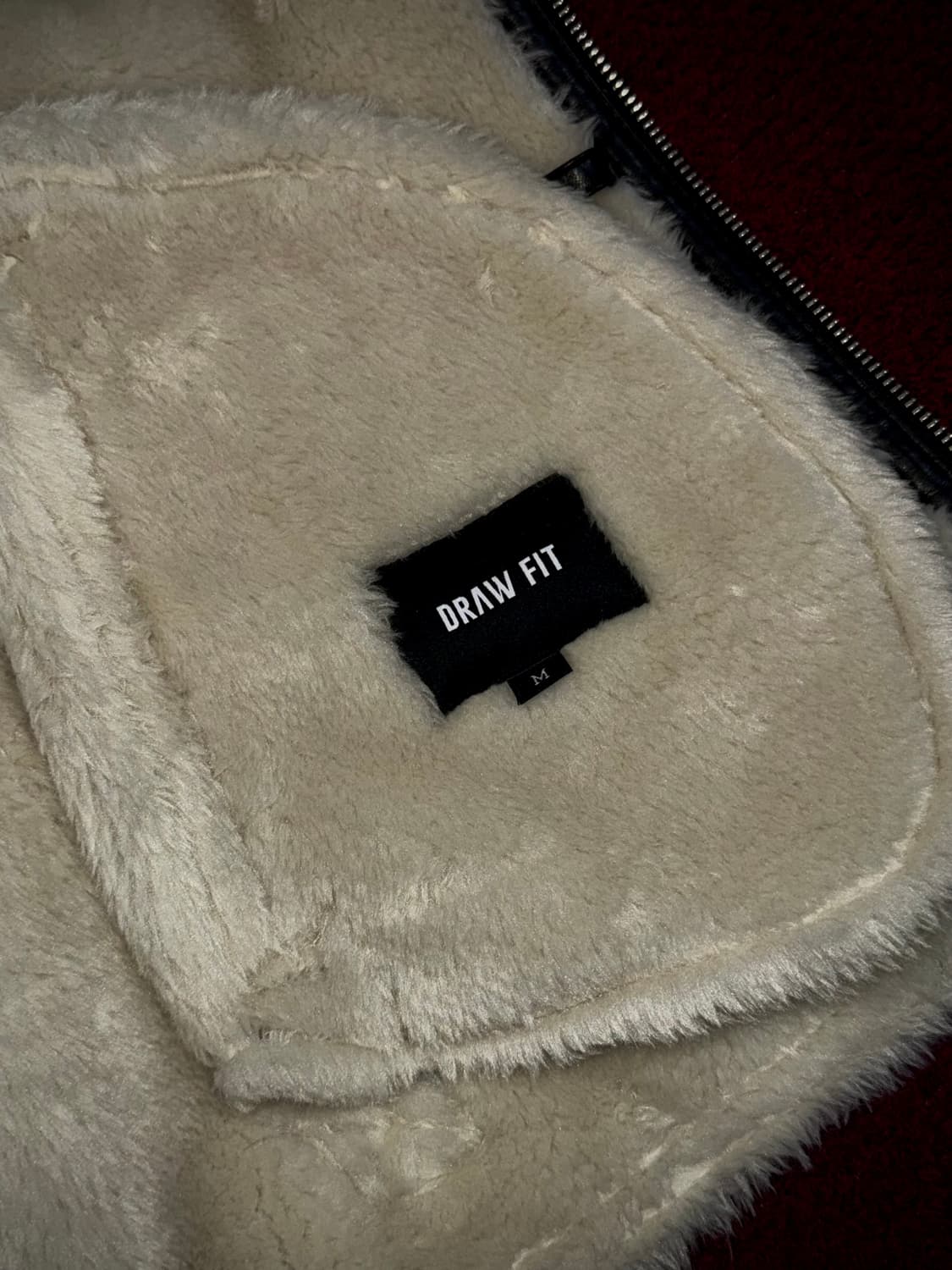 드로우핏 양털 무스탕 자켓 블랙 M 상품이미지6