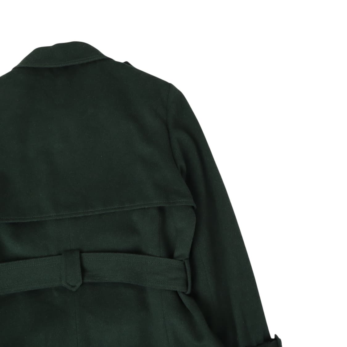 브룩스브라더스 우먼스 딥그린 더블 울 실크 코트 상품이미지5