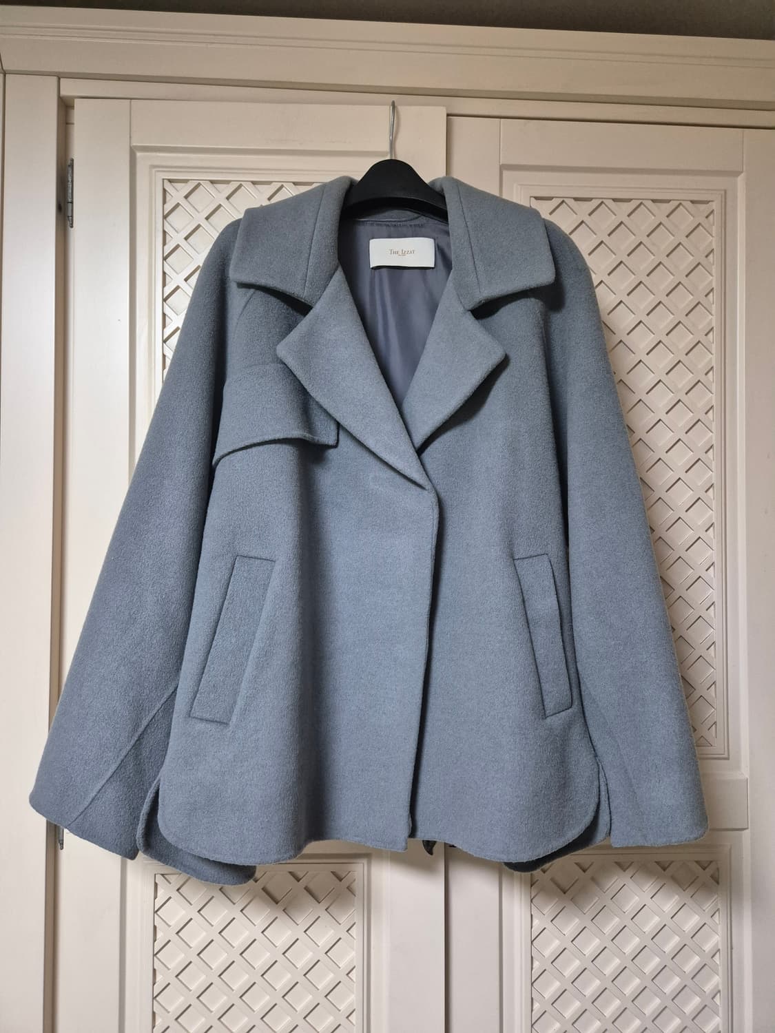 THE IZZAT 캐시미어 혼방 하프코트 상품이미지1