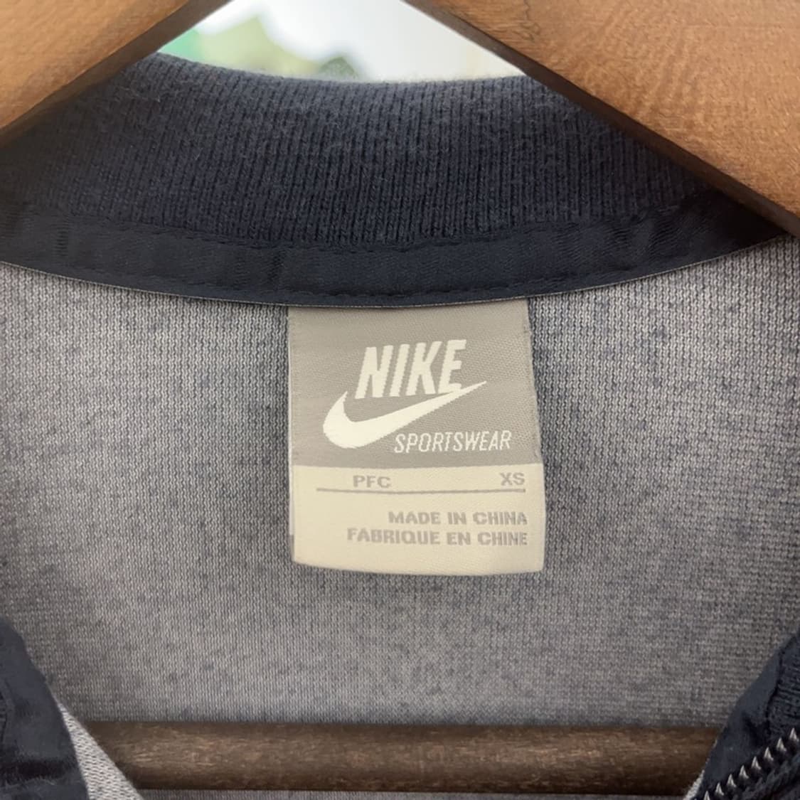 나이키 Y2K 레트로 라인 배색 벨벳 트랙탑 집업 XS C07096 상품이미지5